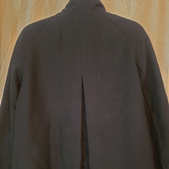 NWOT Banana Republic black wool pea coat jacket Womens Medium - Picture 4 of 7